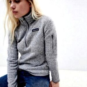 PATAGONIA"Better Sweater"  Womens Gray 1/4 Zip Fleece Pullover